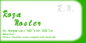 roza mosler business card